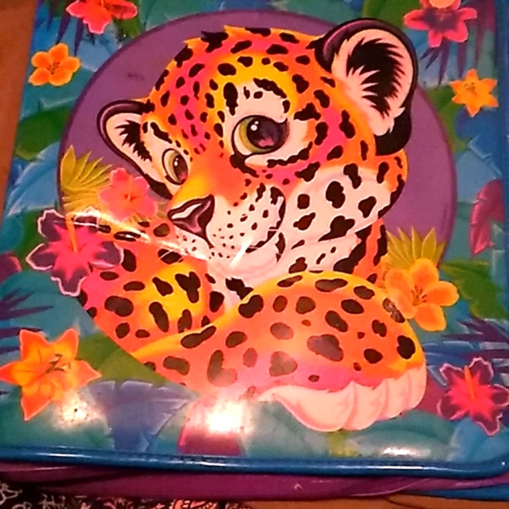 Vintage lisa frank cleocatra 3 ring zip binder